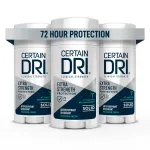 Certain Dri Extra Strength Clinical Antiperspirant Solid Deodorant, Hyperhidrosis Treatment for Men & Women, Long-Lasting 72hr Protection, Effective Sweat Control, Powder Fresh Scent, 1.7oz, 3 Pack