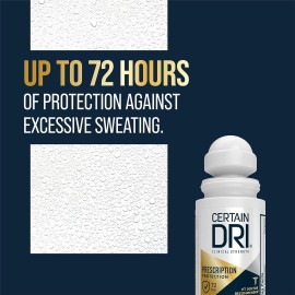 Certain Dri Prescription Strength Clinical Antiperspirant Roll-On, Hyperhidrosis Treatment for Men & Women, Long-Lasting 72hr Protection, Effective Sweat Control, Fragrance Free, 1.2 Fl oz, 3 Pack Certain Dri Prescription Strength Clinical Antiperspirant Roll-On, Hyperhidrosis Treatment for Men & Women, Long-Lasting 72hr Protection, Effective Sweat Control, Fragrance Free, 1.2 Fl oz, 3 Pack