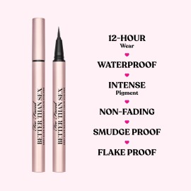 Too Faced Better Than Sex Easy Glide Waterproof Liquid Eyeliner | High Pigment + Smudge Proof, 0.02 Fl Oz, Black Too Faced Better Than Sex Easy Glide Waterproof Liquid Eyeliner | High Pigment + Smudge Proof, 0.02 Fl Oz, Black