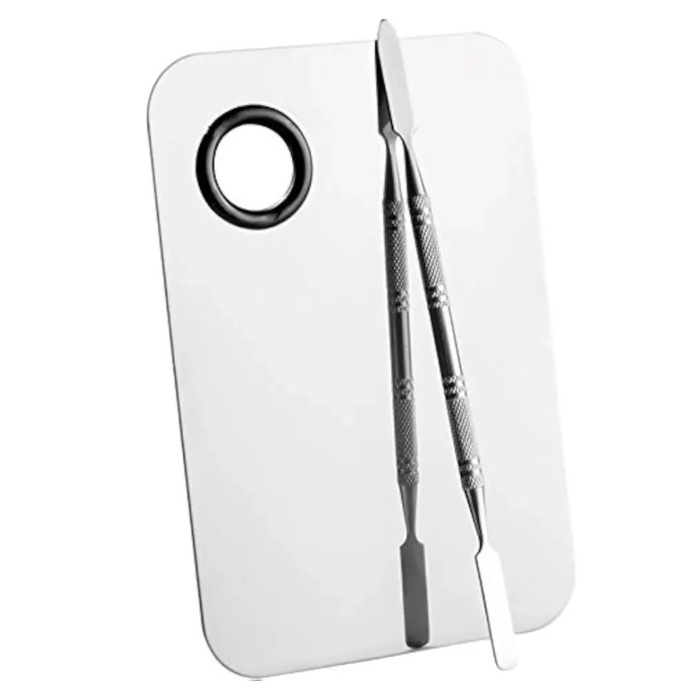 Sinen Professional Stainless Steel Makeup Palette Cosmetic Palette with Spatula Tool For Nail Art Eye Shadow Eyelash Makeup Professional Pigment Blending6 x 4 Inch Sliver Sinen Professional Stainless Steel Makeup Palette Cosmetic Palette with Spatula Tool For Nail Art Eye Shadow Eyelash Makeup Professional Pigment Blending6 x 4 Inch Sliver