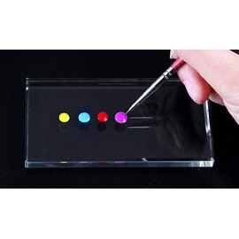 Pro Nail Art Painting Color Toning Glass Board Makeup Palette Eyelash Extension Adhesive Glue Pallet Glass Palette Stand2 x 4 Inch 