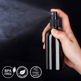 Hydior Amber Glass Spray Bottles for Essential Oils, 4oz Empty Small Fine Mist Spray Bottle 2 Pack Hydior Amber Glass Spray Bottles for Essential Oils, 4oz Empty Small Fine Mist Spray Bottle 2 Pack