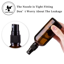 Hydior Amber Glass Spray Bottles for Essential Oils, 4oz Empty Small Fine Mist Spray Bottle 2 Pack Hydior Amber Glass Spray Bottles for Essential Oils, 4oz Empty Small Fine Mist Spray Bottle 2 Pack