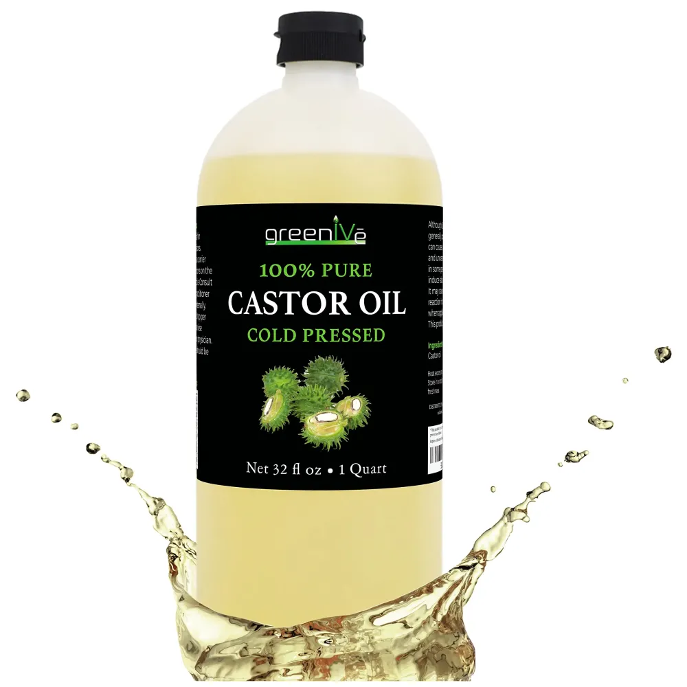 GreenIVe Castor Oil Organically Grown 100% Pure 32oz Bottle Cold Pressed, Hexane Free, Eyelash and Eyebrow Growth Serum, Skin Moisturizer Detox and Wraps GreenIVe Castor Oil Organically Grown 100% Pure 32oz Bottle Cold Pressed, Hexane Free, Eyelash and Eyebrow Growth Serum, Skin Moisturizer Detox and Wraps