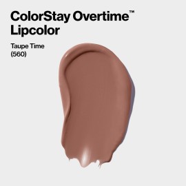 Revlon Liquid Lipstick with Clear Lip Gloss, ColorStay Overtime Lipcolor, Dual Ended with Vitamin E, 560 Taupe Time, 0.07 Fl Oz Revlon Liquid Lipstick with Clear Lip Gloss, ColorStay Overtime Lipcolor, Dual Ended with Vitamin E, 560 Taupe Time, 0.07 Fl Oz