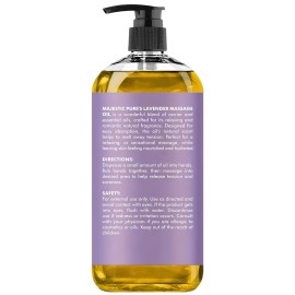 MAJESTIC PURE Lavender Massage Oil - Invigorating, Refreshing, and Relaxing - Massage, Made with Natural Oils - for All Skin Types - Men and Women - 8 fl oz MAJESTIC PURE Lavender Massage Oil - Invigorating, Refreshing, and Relaxing - Massage, Made with Natural Oils - for All Skin Types - Men and Women - 8 fl oz