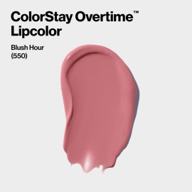 Revlon Liquid Lipstick with Clear Lip Gloss, ColorStay Overtime Lipcolor, Dual Ended with Vitamin E, 550 Blush Hour, 0.07 Fl Oz Revlon Liquid Lipstick with Clear Lip Gloss, ColorStay Overtime Lipcolor, Dual Ended with Vitamin E, 550 Blush Hour, 0.07 Fl Oz