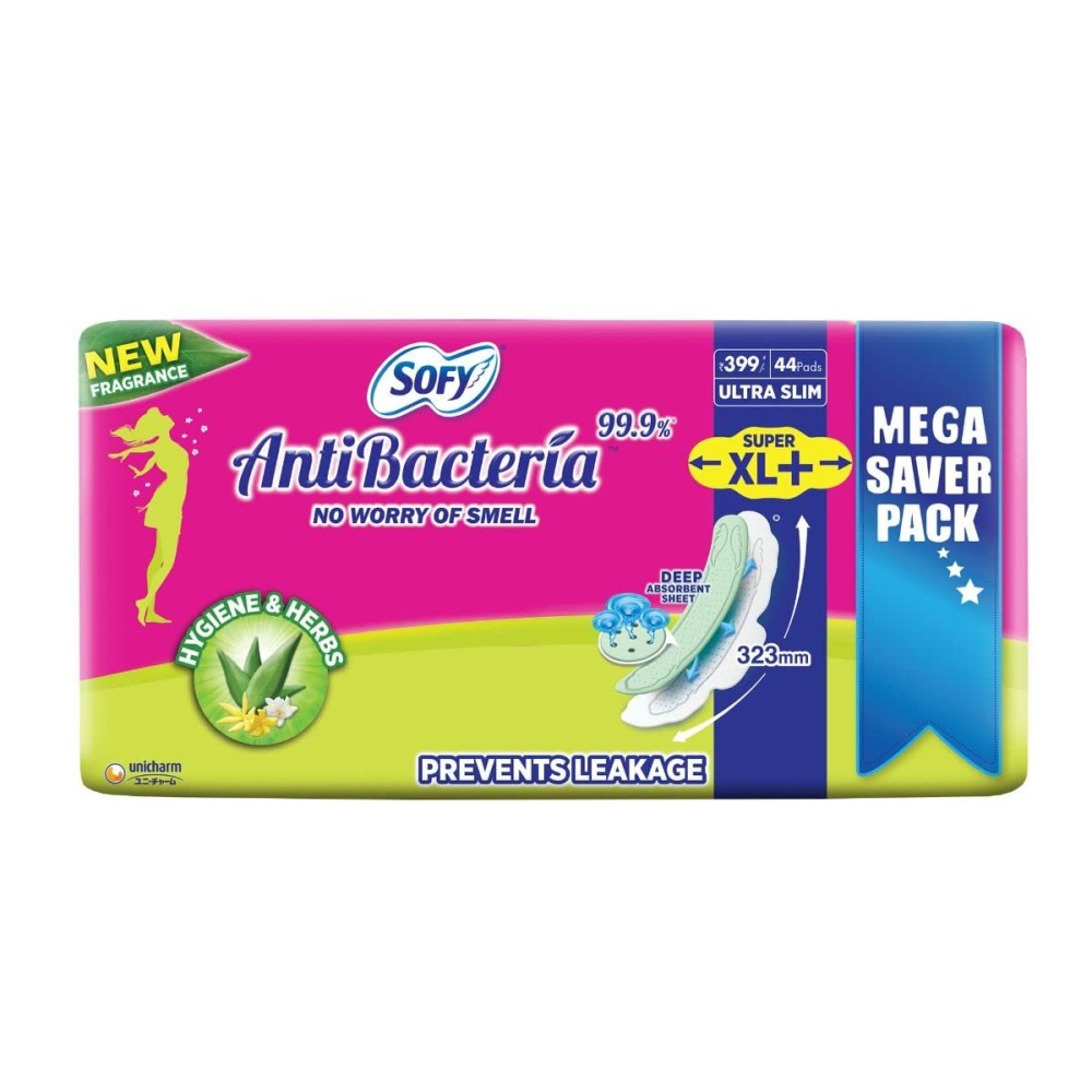 Sofy 99.9% Sanitary Pads - 44 Pads (Super XL Plus) - 323mm Sofy 99.9% Sanitary Pads - 44 Pads (Super XL Plus) - 323mm