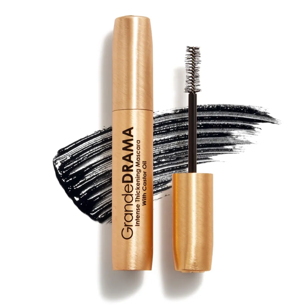 Grande Cosmetics GrandeDRAMA Intense Thickening Mascara with Castor Oil, Volumizing, Conditioning, Buildable Formula Grande Cosmetics GrandeDRAMA Intense Thickening Mascara with Castor Oil, Volumizing, Conditioning, Buildable Formula