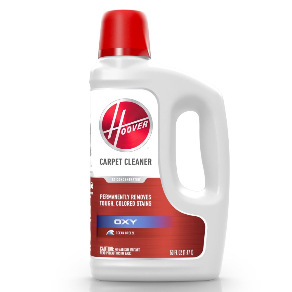 Hoover Oxy Carpet Cleaner Solution, 50 oz., Ocean Breeze Scent, Deep Cleaning Carpet Shampoo Solution, Removes Tough Colored Stains from Carpet and Upholstery, Pair with Hoover Carpet Cleaner Machine Hoover Oxy Carpet Cleaner Solution, 50 oz., Ocean Breeze Scent, Deep Cleaning Carpet Shampoo Solution, Removes Tough Colored Stains from Carpet and Upholstery, Pair with Hoover Carpet Cleaner Machine
