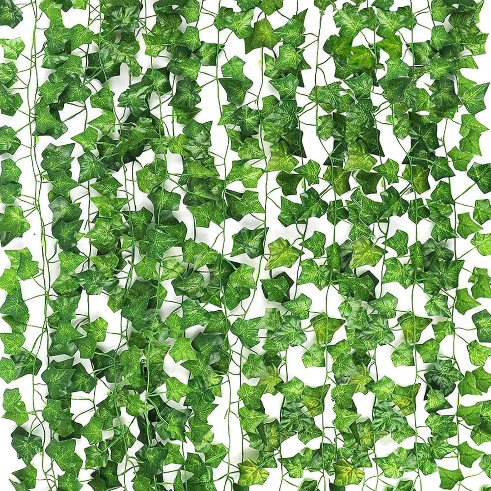CEWOR 14 Pack 98 Feet Fake Ivy Leaves Artificial Garland Greenery Hanging Plant Vine for Bedroom Wall Decor Wedding Party Room Aesthetic Stuff CEWOR 14 Pack 98 Feet Fake Ivy Leaves Artificial Garland Greenery Hanging Plant Vine for Bedroom Wall Decor Wedding Party Room Aesthetic Stuff