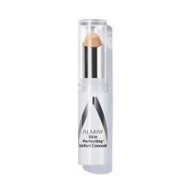 Almay Skin Perfecting Comfort Concealer, Face Makeup, Full Coverage, Natural Looking Finish, Cruelty-Free, Hypoallergenic, Dermatologist Tested, 180 Medium/Tan, 1 Count