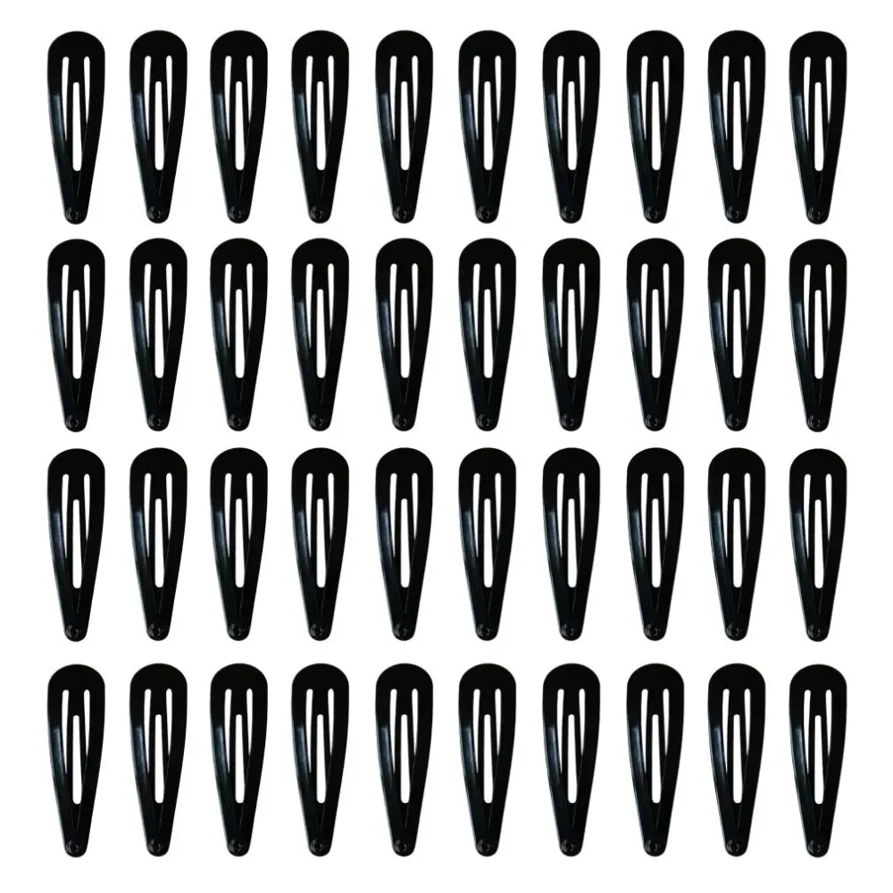 40 Pack Black 2 Inch Barrettes Women Metal Snap Hair Clips Accessories 40 Pack Black 2 Inch Barrettes Women Metal Snap Hair Clips Accessories