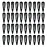 40 Pack Black 2 Inch Barrettes Women Metal Snap Hair Clips Accessories