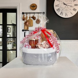 Goodpick Small Woven Storage Basket with Handles, Cotton Rope Baskets for Gifts Empty, Dog Toys, Diapers, Towels, Easter Baskets for Kids, 12 x 8 x 5, Gray Goodpick Small Woven Storage Basket with Handles, Cotton Rope Baskets for Gifts Empty, Dog Toys, Diapers, Towels, Easter Baskets for Kids, 12 x 8 x 5, Gray