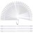 200 Pcs Oval Nail Swatch Sticks Fan-shaped Nail Polish Sample Sticks with Metal Split Ring for Nail Color Display, Clear