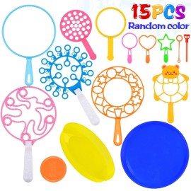 B bangcool Bubble Wands Set - Big Bubbles Wand Funny Bubbles Maker with Tray, Nice for Outdoor Playtime & Birthday Party & Games, Suitable for All Age People B bangcool Bubble Wands Set - Big Bubbles Wand Funny Bubbles Maker with Tray, Nice for Outdoor Playtime & Birthday Party & Games, Suitable for All Age People