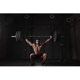 Clout Fitness Olympic Barbell Clamps Collars Quick Release Pair Weight Clips for 2 inch Barbell Black