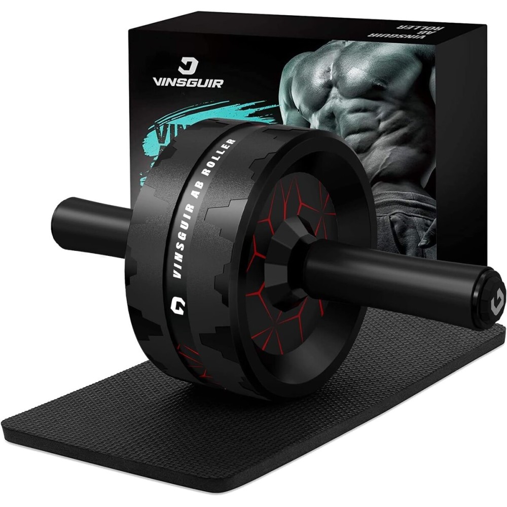 Vinsguir Ab Roller Wheel, Abs Workout Equipment for Abdominal & Core Strength Training, Exercise Wheels for Home Gym, Fitness Equipment for Core Workout with Knee Pad Accessories Vinsguir Ab Roller Wheel, Abs Workout Equipment for Abdominal & Core Strength Training, Exercise Wheels for Home Gym, Fitness Equipment for Core Workout with Knee Pad Accessories