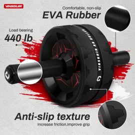 Vinsguir Ab Roller Wheel, Abs Workout Equipment for Abdominal & Core Strength Training, Exercise Wheels for Home Gym, Fitness Equipment for Core Workout with Knee Pad Accessories Vinsguir Ab Roller Wheel, Abs Workout Equipment for Abdominal & Core Strength Training, Exercise Wheels for Home Gym, Fitness Equipment for Core Workout with Knee Pad Accessories