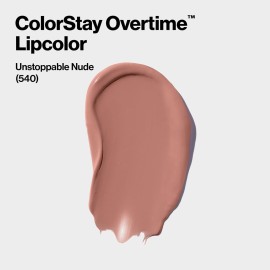 Revlon Liquid Lipstick with Clear Lip Gloss, ColorStay Overtime Lipcolor, Dual Ended with Vitamin E, 540 Unstoppable Nude, 0.07 Fl Oz Revlon Liquid Lipstick with Clear Lip Gloss, ColorStay Overtime Lipcolor, Dual Ended with Vitamin E, 540 Unstoppable Nude, 0.07 Fl Oz