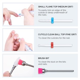 MelodySusie Ceramic Nail Drill Bits Set, 3/32\'\' (2.35mm) Professional Acrylic Nail File Drill Bit for Manicure Pedicure Cuticle Gel Nail Polishing 7Pcs MelodySusie Ceramic Nail Drill Bits Set, 3/32\'\' (2.35mm) Professional Acrylic Nail File Drill Bit for Manicure Pedicure Cuticle Gel Nail Polishing 7Pcs