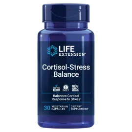 Life Extension Cortisol-Stress Balance, Relora Magnolia bark, Green Tea, Lychee Extract, Manage Stress, Maintain Healthy cortisol Levels, Gluten Free, Non-GMO, Vegetarian, 1-Daily, 30 Capsules