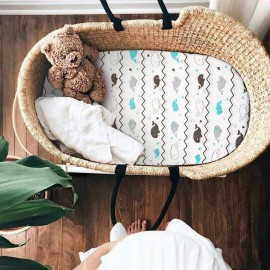 Stretch Fitted Bassinet Sheet Set BROLEX 2 Pack Cradle Sheets for Bassinet Pad/Mattress,Unisex Boys Girls,Ultra Soft,Elephant Whale Stretch Fitted Bassinet Sheet Set BROLEX 2 Pack Cradle Sheets for Bassinet Pad/Mattress,Unisex Boys Girls,Ultra Soft,Elephant Whale