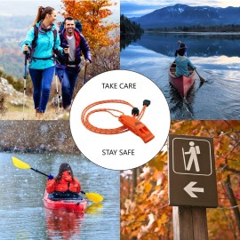 LuxoGear Emergency Whistles with Lanyard Safety Whistle Survival Shrill Loud Blast for Kayak Life Vest Jacket Boating Fishing Boat Camping Hiking Hunting Rescue Signaling Kids Lifeguard Plastic 2 Pack LuxoGear Emergency Whistles with Lanyard Safety Whistle Survival Shrill Loud Blast for Kayak Life Vest Jacket Boating Fishing Boat Camping Hiking Hunting Rescue Signaling Kids Lifeguard Plastic 2 Pack