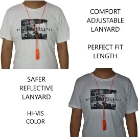 LuxoGear Emergency Whistles with Lanyard Safety Whistle Survival Shrill Loud Blast for Kayak Life Vest Jacket Boating Fishing Boat Camping Hiking Hunting Rescue Signaling Kids Lifeguard Plastic 2 Pack LuxoGear Emergency Whistles with Lanyard Safety Whistle Survival Shrill Loud Blast for Kayak Life Vest Jacket Boating Fishing Boat Camping Hiking Hunting Rescue Signaling Kids Lifeguard Plastic 2 Pack