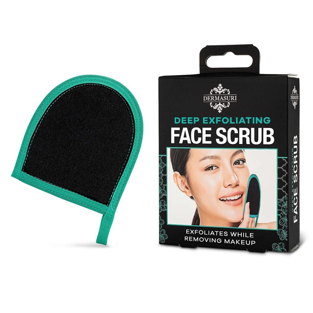 Dermasuri Deep Exfoliating Face Mitt - Scrubber, Dead and Dry Skin Remover for Men and Women - Exfoliator Gloves for Shower and Dry Use - ( 1 Pack) Dermasuri Deep Exfoliating Face Mitt - Scrubber, Dead and Dry Skin Remover for Men and Women - Exfoliator Gloves for Shower and Dry Use - ( 1 Pack)