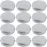 2 Ounce Aluminum Tin Jar Refillable Containers 60 ml Aluminum Screw Lid Round Tin Container Bottle for Cosmetic,Lip Balm, Cream, 12 Pack.