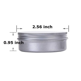 2 Ounce Aluminum Tin Jar Refillable Containers 60 ml Aluminum Screw Lid Round Tin Container Bottle for Cosmetic,Lip Balm, Cream, 12 Pack. 2 Ounce Aluminum Tin Jar Refillable Containers 60 ml Aluminum Screw Lid Round Tin Container Bottle for Cosmetic,Lip Balm, Cream, 12 Pack.