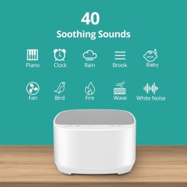Magicteam Sleep Sound White Noise Machine with 40 Natural Soothing Sounds and Memory Function 32 Levels of Volume Powered by AC or USB and Sleep Timer Sound Therapy for Baby Kids Adults (B-White) Magicteam Sleep Sound White Noise Machine with 40 Natural Soothing Sounds and Memory Function 32 Levels of Volume Powered by AC or USB and Sleep Timer Sound Therapy for Baby Kids Adults (B-White)