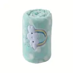 CREVENT 30X40 Lightweight Fuzzy Fluffy Warm Plush Baby Blanket for Infant Toddler Newborn Unisex Crib Cot Stroller - Green Rainbow Unisex