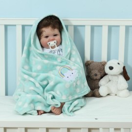 CREVENT 30X40 Lightweight Fuzzy Fluffy Warm Plush Baby Blanket for Infant Toddler Newborn Unisex Crib Cot Stroller - Green Rainbow Unisex CREVENT 30X40 Lightweight Fuzzy Fluffy Warm Plush Baby Blanket for Infant Toddler Newborn Unisex Crib Cot Stroller - Green Rainbow Unisex