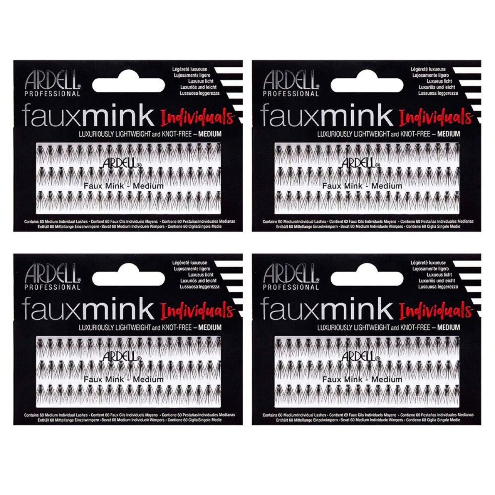 Ardell False Eye Lashes Faux Mink Individuals Medium Black 4 Pack Ardell False Eye Lashes Faux Mink Individuals Medium Black 4 Pack
