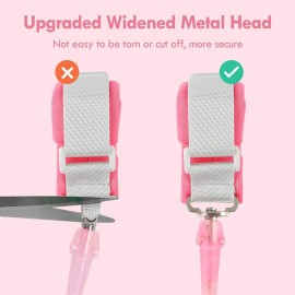 Lehoo Castle Upgraded Anti Lost Wrist Link, Kid Harness with Induction Lock, Safety Wrist Leash for Toddlers, Kids Backpack Leash, Child Leash Harness (Pink) Lehoo Castle Upgraded Anti Lost Wrist Link, Kid Harness with Induction Lock, Safety Wrist Leash for Toddlers, Kids Backpack Leash, Child Leash Harness (Pink)