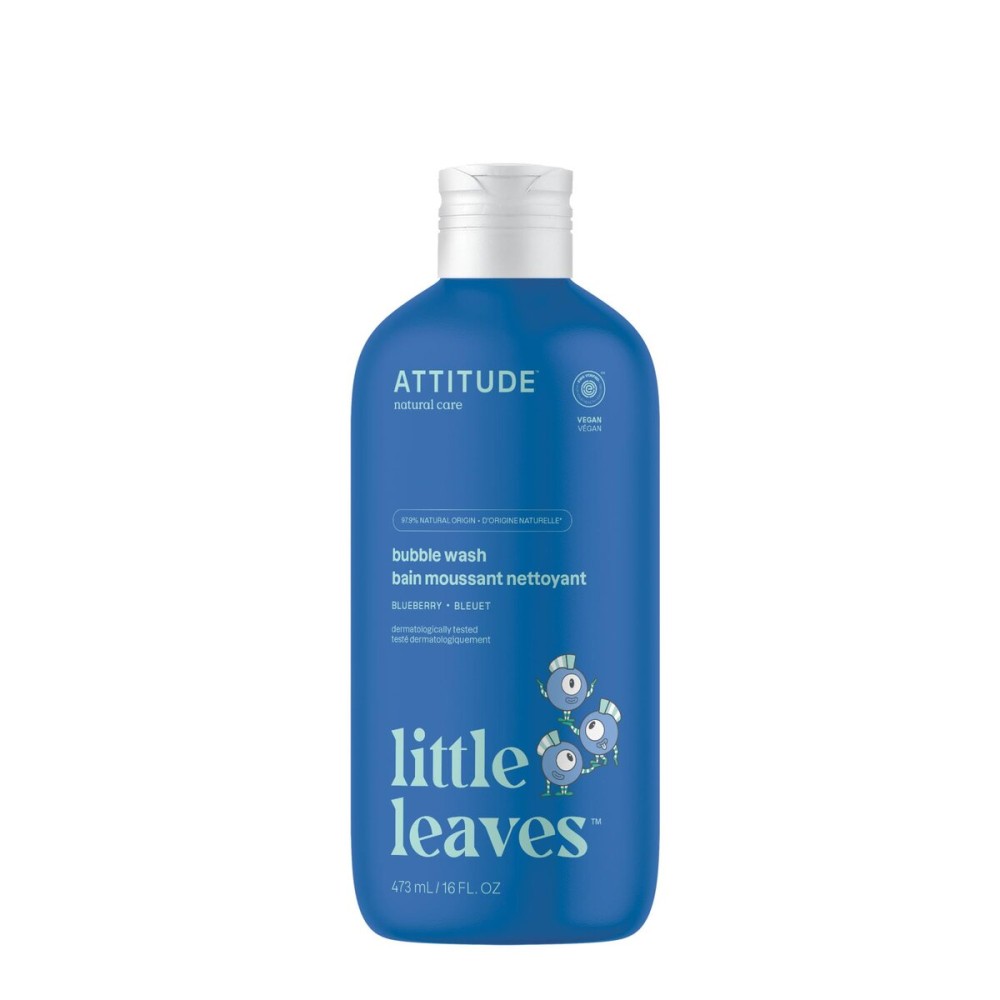 ATTITUDE Bubble Wash for Kids, Hair Shampoo and Body Soap, EWG Verified, Plant- and Mineral-Based, Vegan, Blueberry, 16 Fl Oz ATTITUDE Bubble Wash for Kids, Hair Shampoo and Body Soap, EWG Verified, Plant- and Mineral-Based, Vegan, Blueberry, 16 Fl Oz