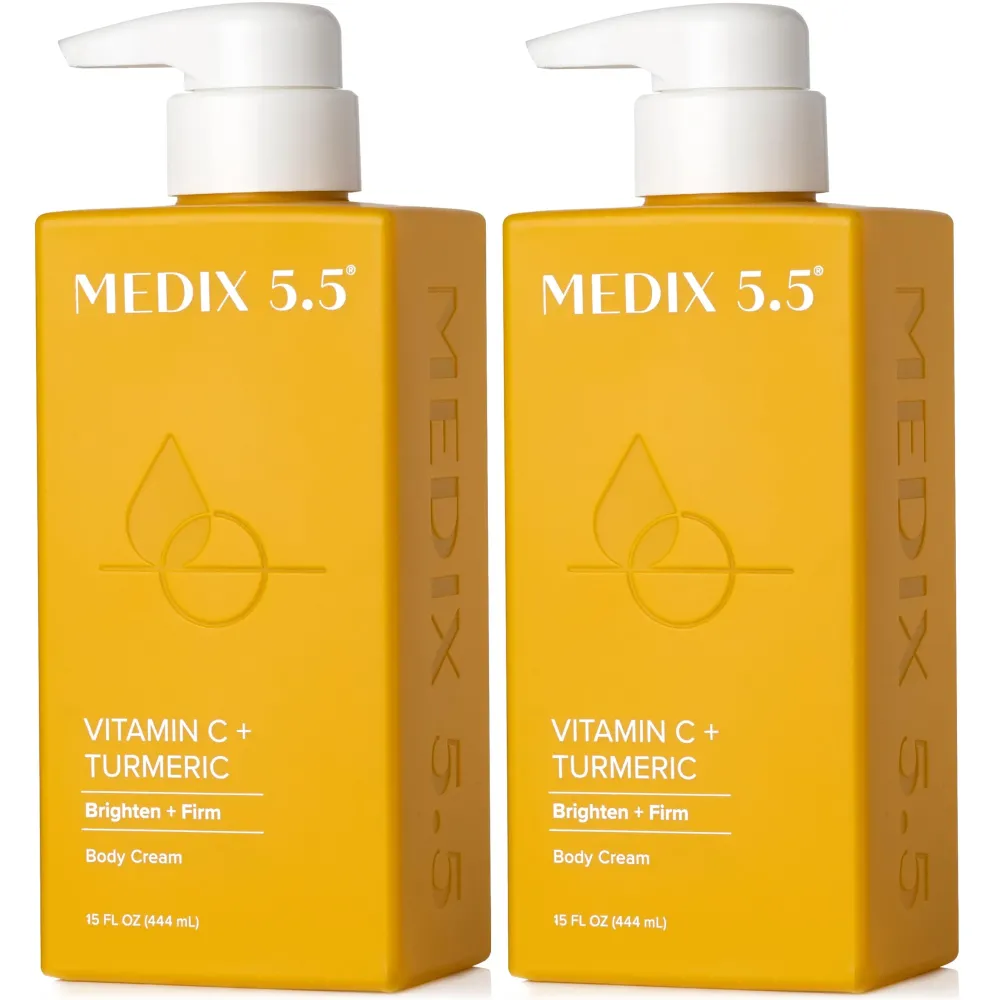 Medix 5.5 Vitamin C Cream Brightening Body Lotion & Face Moisturizer | Anti Aging Vitamin C Lotion For Women & Men Helps Soften The Look Of Dark Spots, Wrinkles, & Uneven Looking Skin Tone, 2-Pack Medix 5.5 Vitamin C Cream Brightening Body Lotion & Face Moisturizer | Anti Aging Vitamin C Lotion For Women & Men Helps Soften The Look Of Dark Spots, Wrinkles, & Uneven Looking Skin Tone, 2-Pack