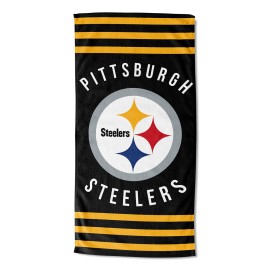 Northwest NFL Pittsburgh Steelers Unisex-Adult Beach Towel, 30 x 60, Stripes
