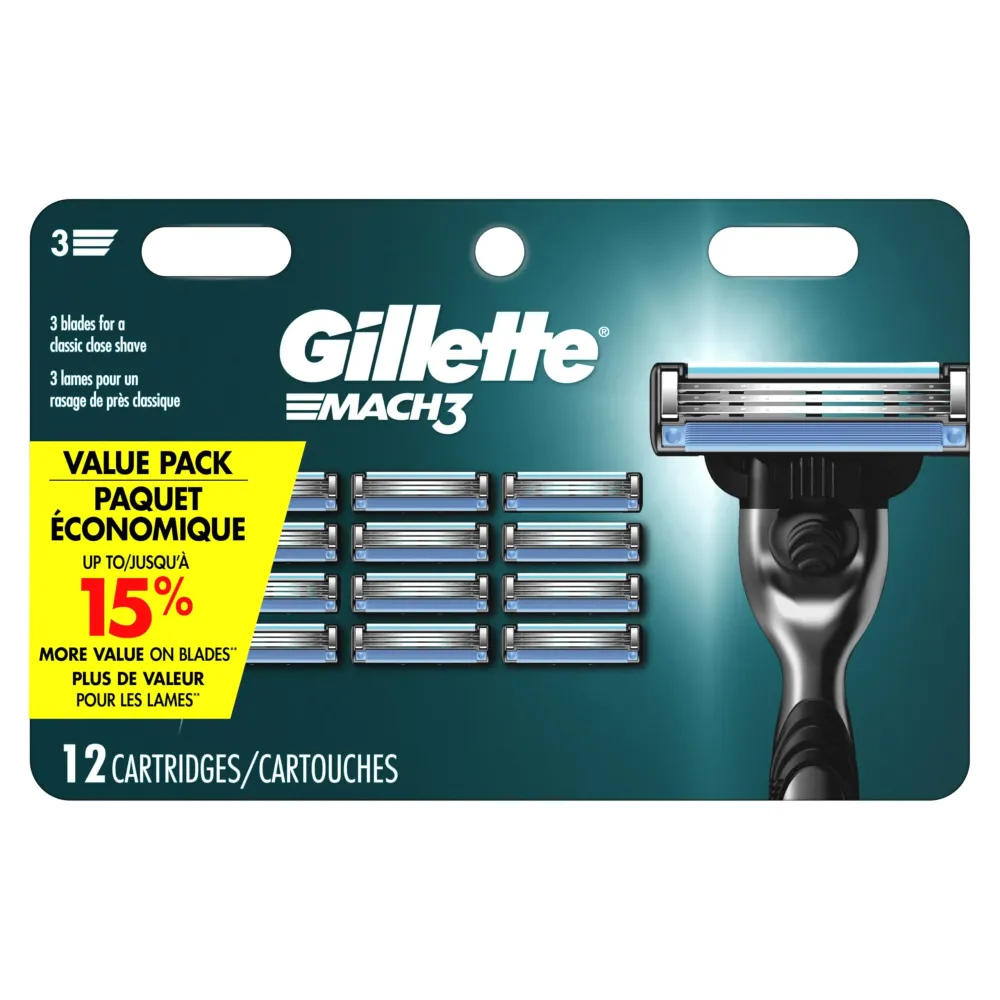 Gillette Mach 3 Razor Refils 12 pack Gillette Mach 3 Razor Refils 12 pack