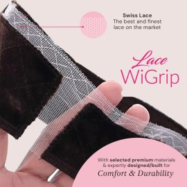 MILANO COLLECTION Wigrip, Premium Lace Wig Band for Women, Fully Adjustable & Reinforced Lace Wig Grip Band by Hairline, Comfortable and Secure Glueless Velvet Headband, Chocolate Brown MILANO COLLECTION Wigrip, Premium Lace Wig Band for Women, Fully Adjustable & Reinforced Lace Wig Grip Band by Hairline, Comfortable and Secure Glueless Velvet Headband, Chocolate Brown