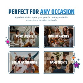 Hypothetically Fun - an Icebreaker Card Game, 350 Thought-Provoking Questions for Deeper Connections & Endless Laughs - Perfect for Game Night & Gatherings, Ages 14+