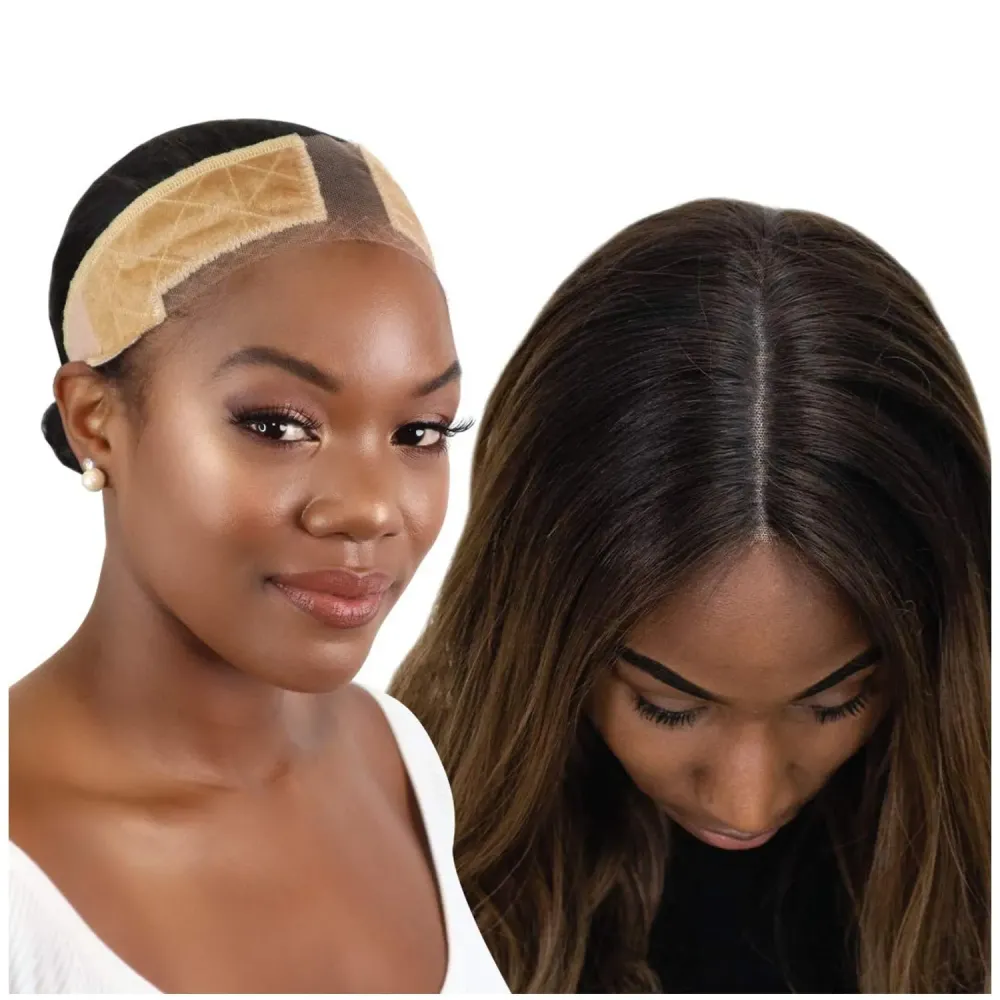 MILANO COLLECTION Wigrip, Premium Lace Wig Band for Women, Fully Adjustable & Reinforced Lace Wig Grip Band by Hairline, Comfortable and Secure Glueless Velvet Headband, Nude MILANO COLLECTION Wigrip, Premium Lace Wig Band for Women, Fully Adjustable & Reinforced Lace Wig Grip Band by Hairline, Comfortable and Secure Glueless Velvet Headband, Nude