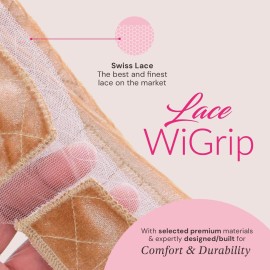 MILANO COLLECTION Wigrip, Premium Lace Wig Band for Women, Fully Adjustable & Reinforced Lace Wig Grip Band by Hairline, Comfortable and Secure Glueless Velvet Headband, Nude MILANO COLLECTION Wigrip, Premium Lace Wig Band for Women, Fully Adjustable & Reinforced Lace Wig Grip Band by Hairline, Comfortable and Secure Glueless Velvet Headband, Nude