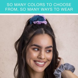 Conair Scunci The Original Velvet Scrunchie for Women and Girls, Assorted Colors, 20 Count