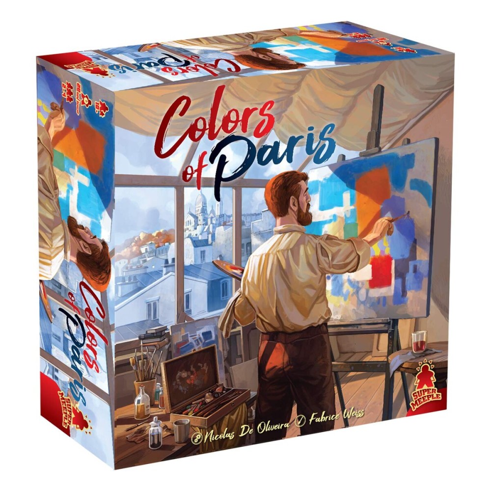 Super Meeple Colors of Paris Board Game | Creative Art Themed Strategy Game for Adults and Kids Ages 10+ | 2-4 Players | Average Playtime 40-60 Minutes | Made Super Meeple Colors of Paris Board Game | Creative Art Themed Strategy Game for Adults and Kids Ages 10+ | 2-4 Players | Average Playtime 40-60 Minutes | Made