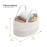 luxury little Diaper Caddy Organizer, Large Cotton Rope Nursery Baby Basket, Changing Table Organizer for Baby Diaper Storage, Portable Car Organizer with Removable Divider, Baby Shower Gifts - White