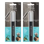 RED by KISS Quick Cover Root Touch Up Rescue (Black 2 Pack), Mascara Natural Water-Resistant Temporary Gray Concealer Cover Up Brush for Hair Mustache & Beard, Formulated with Jojoba Oil